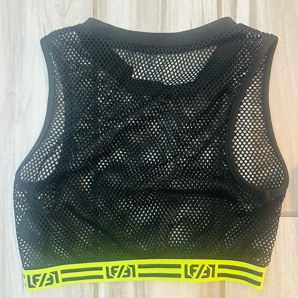 LF THE BRAND: Black Mesh crop top, Medium - Picture 2 of 4